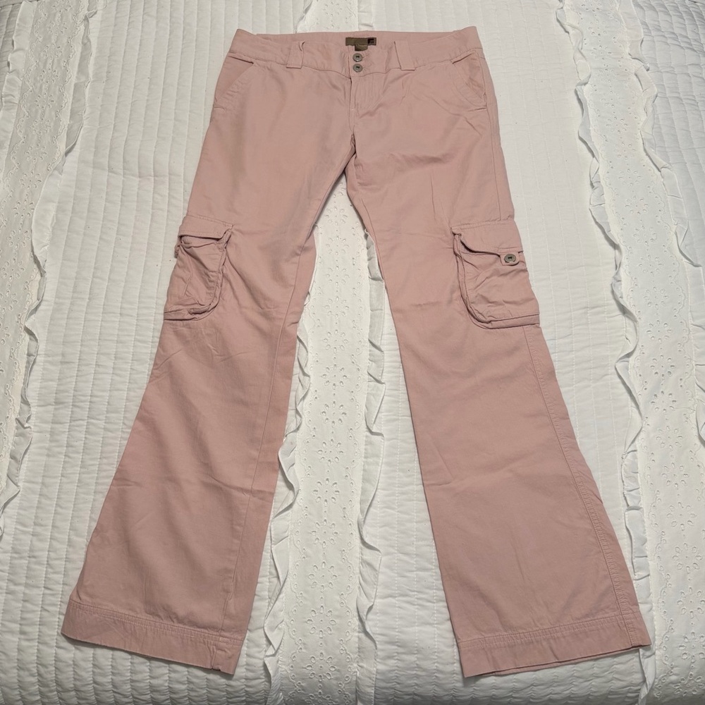 Y2K low rise pink cargo pants size 11